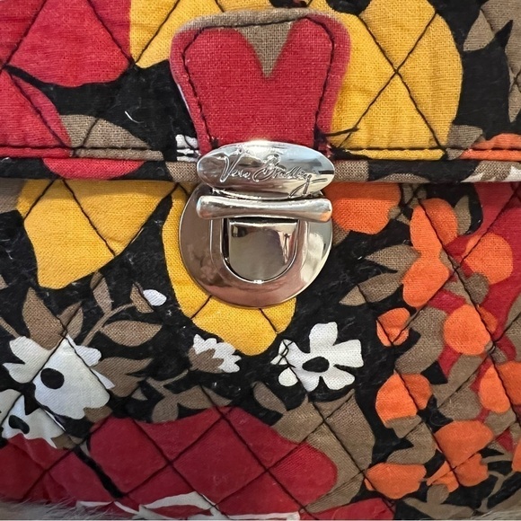 VERA BRADLEY Bittersweet Mini Saddle Bag Crossbody Red Yellow Black Floral 2013 - Picture 3 of 15